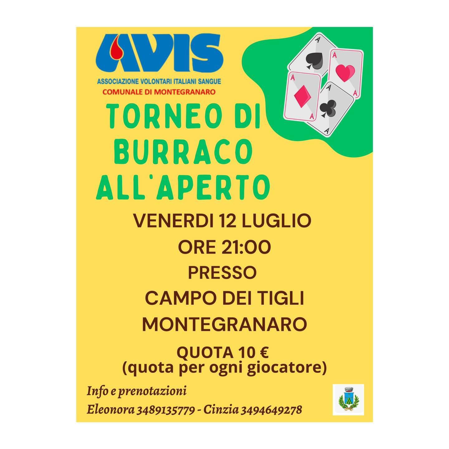 Torneo di Burraco all'aperto